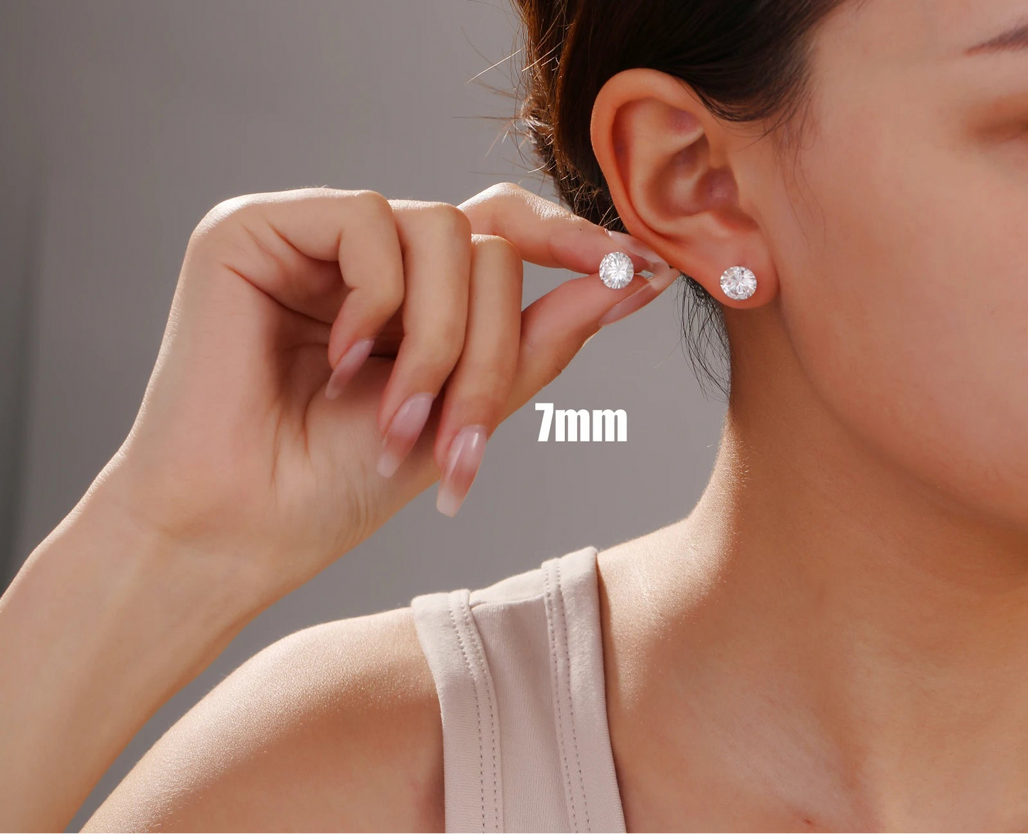 Crystal Zircon earing for woman 2mm - 8mm