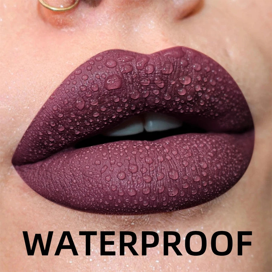 Velvet Matte Lip Gloss – 19 Waterproof Shades