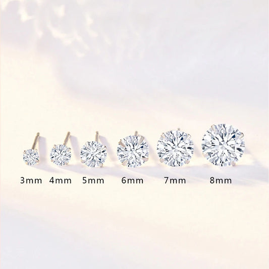 Crystal Zircon earing for woman 2mm - 8mm