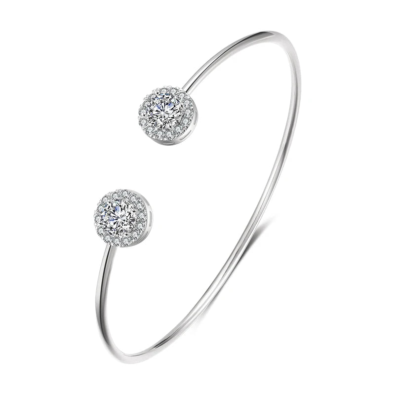 Luxury Geometry Gold Color Cuff Bangles For Women